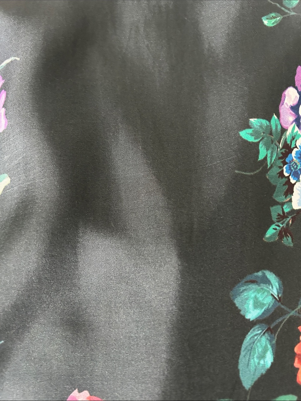 Johnny Was Black Floral V-Neck Tunic Top - Picture 7 of 7